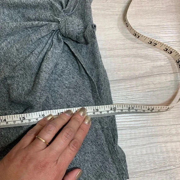 Madewell Knot Front Tee Gray Size XXS - Picture 8 of 9